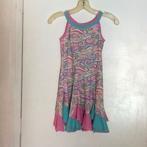Colorful swirl patterned dress